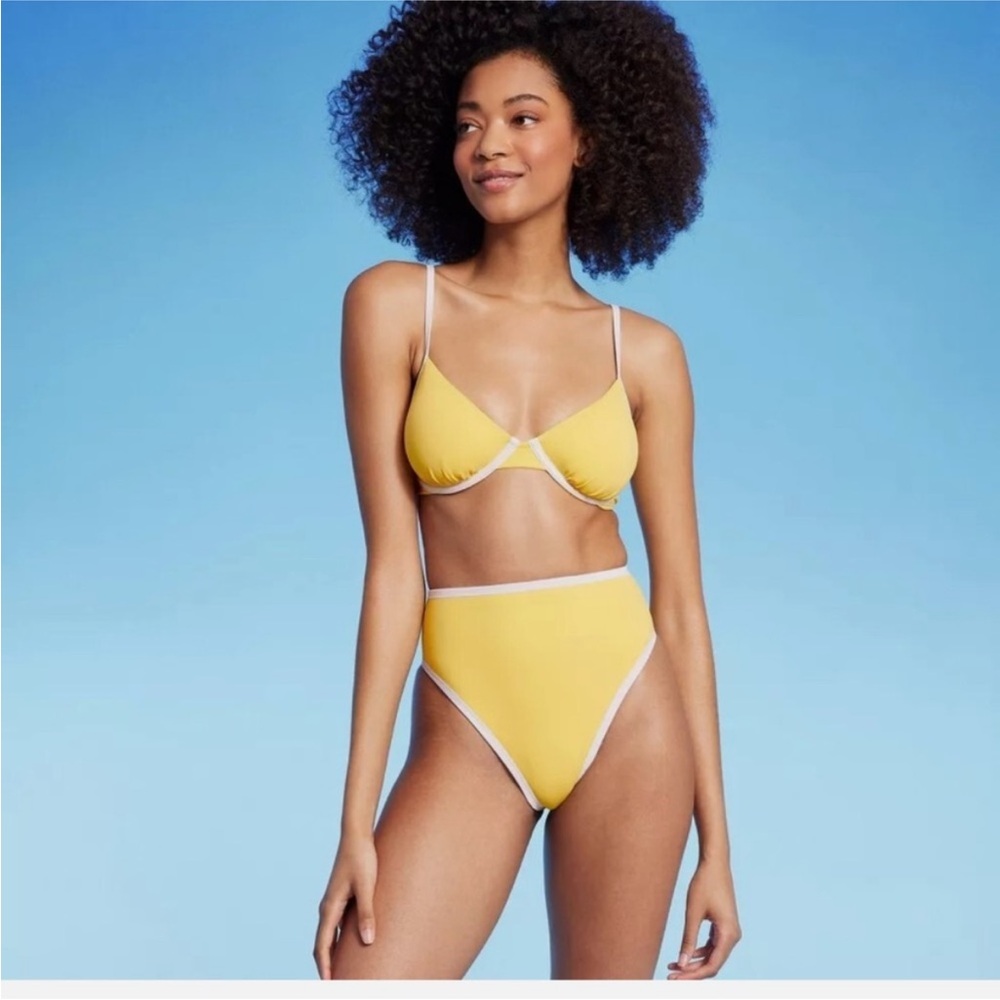 Shade & Shore Yellow Bikini Set